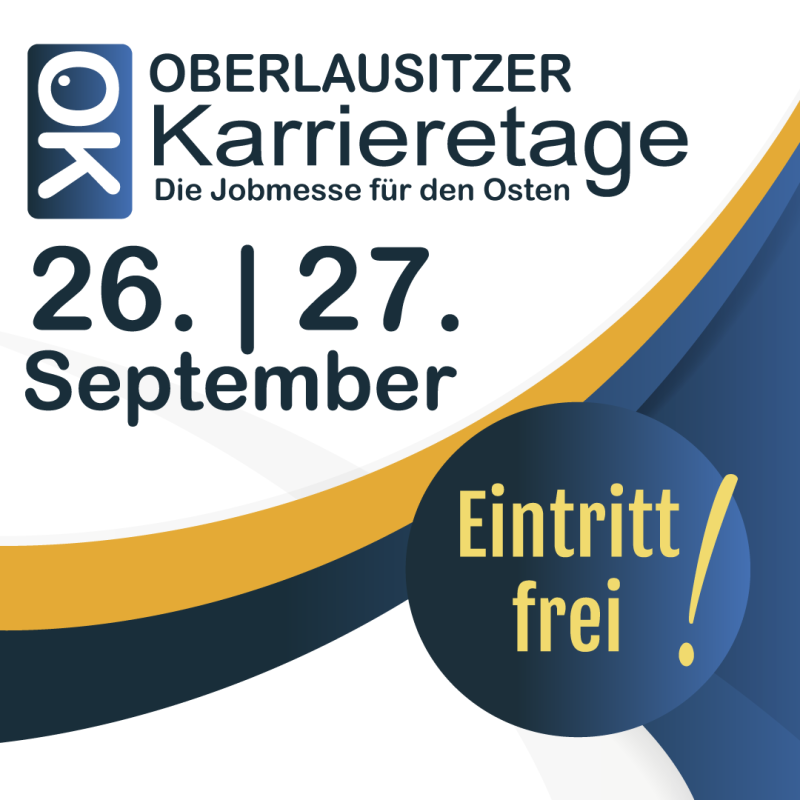 Oberlausitzer Karrieretage 2026 in Löbau Logo der Veranstaltung Oberlausitzer Karrieretage am 26. und 27. September 2026 im Messepark Löbau.