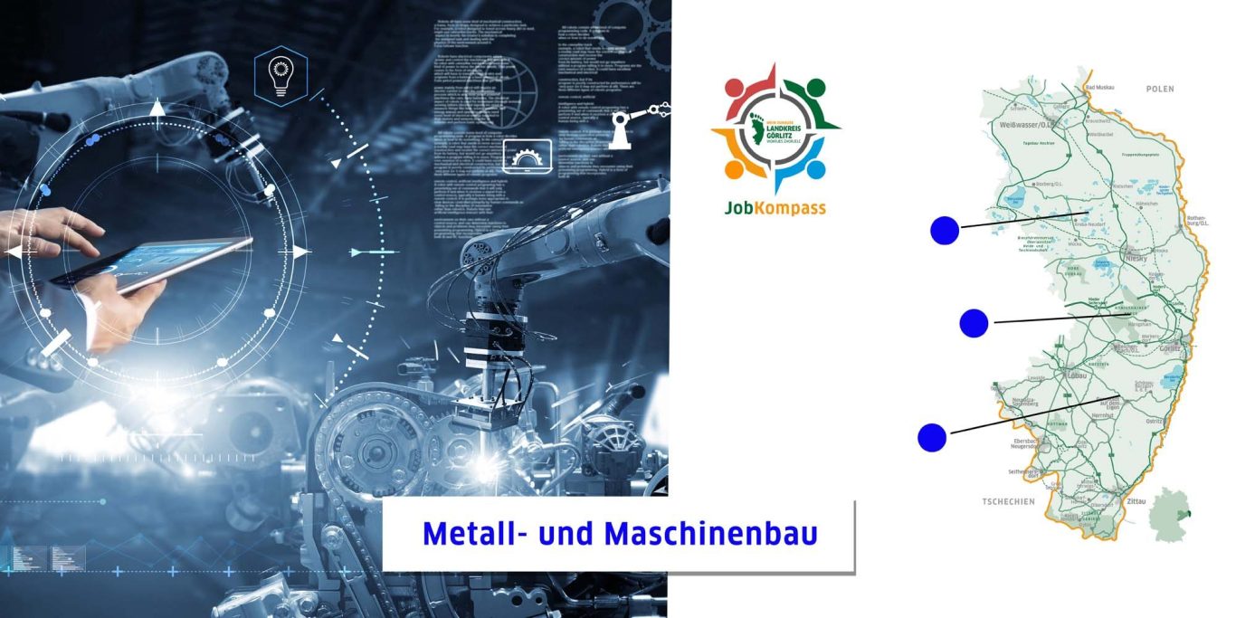 Metallbau und Maschinenbau im Jobkompass Übersichtskarte Metall