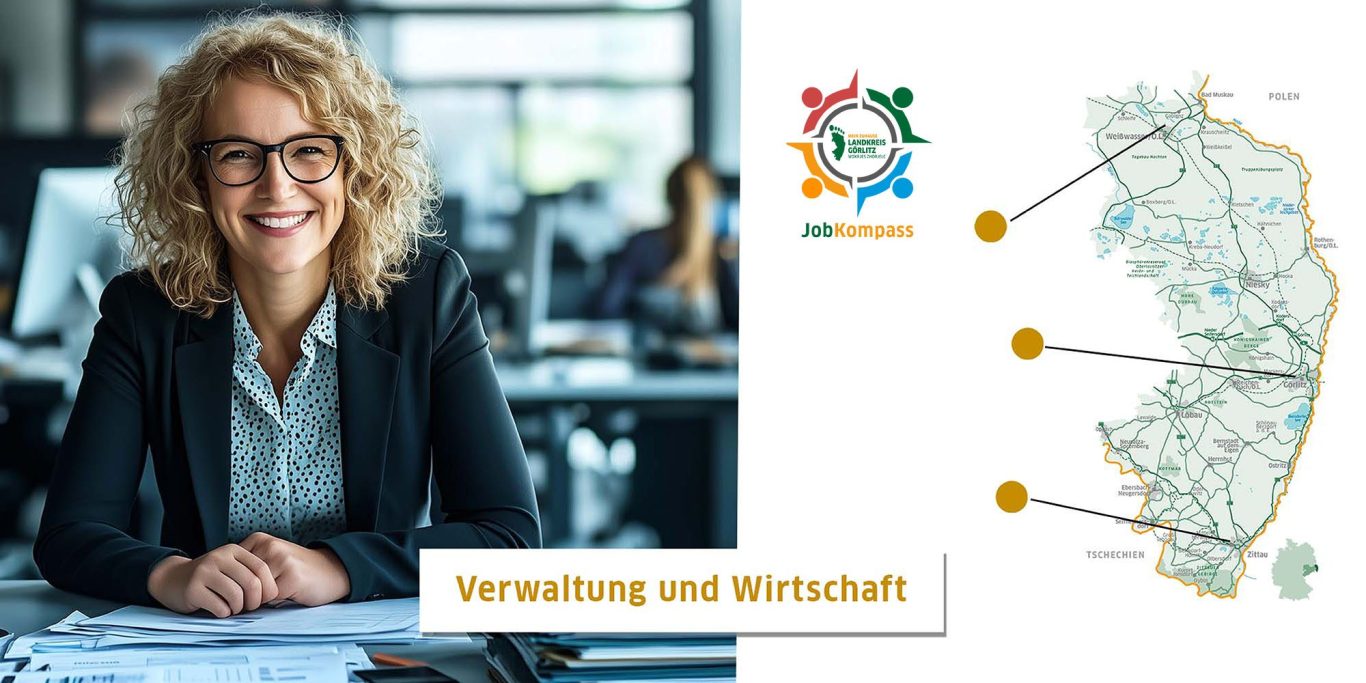 Jobs für Verwaltung und Wirtschaft im Jobkompass Übersichtskarte Verwaltung