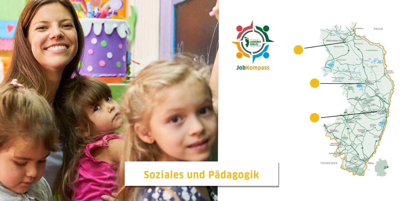 Soziales und Pädagogik im Jobkompass Übersichtskarte Soziales