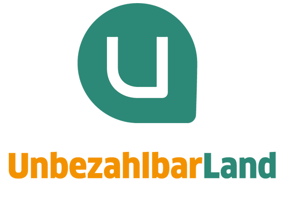 Grafik mit Logo Unbezahlbarland