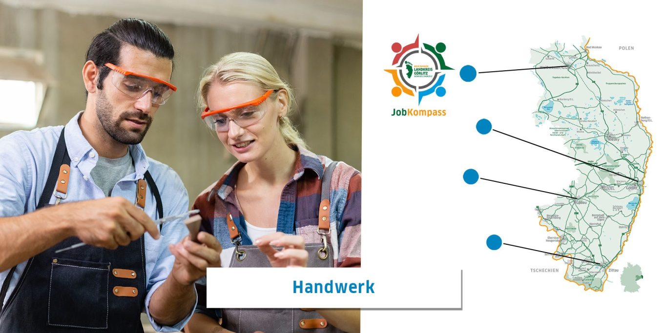 Jobs für Berufe im Handwerk im Jobkompass Übersichtskarte Handwerk