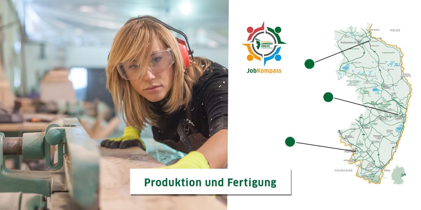 Produktion und Fertigung im Jobkompass Übersichtskarte Produktion